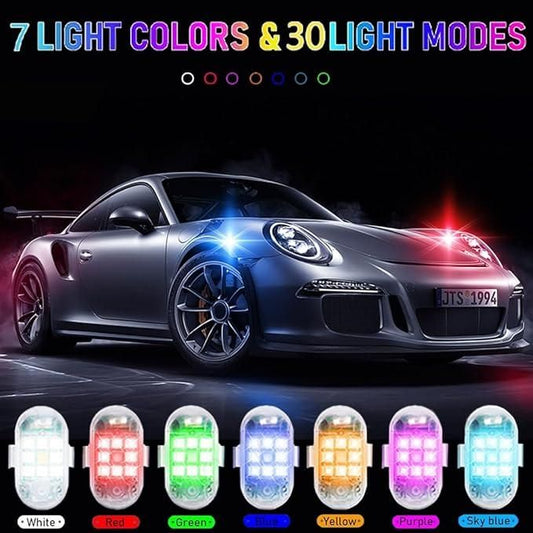 7 Colors USB Rechargeable Flashing LED Lights